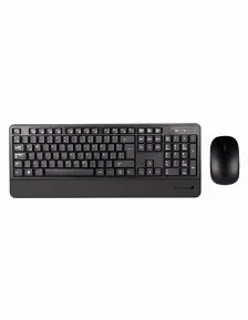 Teclado Inalámbrico Techzone Tzcombina07 Tamaño Completo (100%), 10 M, Teclado Numérico, Negro