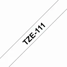Cinta Brother Tze111 Laminada Negro Sobre Transparente 6mmx8m P-touch