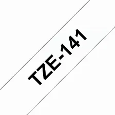 Cinta Brother Tze-141 Negro Sobre Transparente, Ancho 1.8 Cm, Longitud 8 M