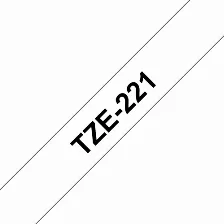 Cinta Brother Tze-221 Negro Sobre Blanco, 9 Mm, 8 M