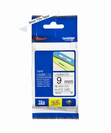 Cinta Brother Tze-221 Negro Sobre Blanco, 9 Mm, 8 M
