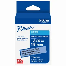Cinta Brother Tze541g Negro Sobre Azul, 8 M