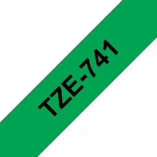 Cinta Brother Tze-741 Negro Sobre Verde, 1.8 Cm, 8 M