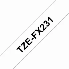 Cinta Brother Tze-fx231 Negro Sobre Blanco, 1.2 Cm, 8 M