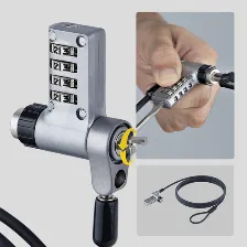 Cable Antirrobo Startech.com Kensington, Nano, Brecha, Noble, Cerradura Con Combinación, Llave, 2 M, Acero, Plástico, Negro, Plata