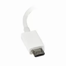 Cable Adaptador Startech (uusbotgw), Micro Usb Macho A Usb Hembra Otg Blanco De 12cm