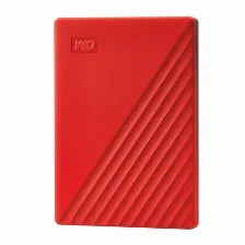 Disco Duro Externo Western Digital My Passport 2 Tb, 3.2 Gen 1 (3.1 Gen 1), Rojo