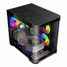 Gabinete Gamer Xzeal Xzc1, Mini-tower, Micro-atx/mini-itx, 3xventiladores, Panel Curvo, Negro