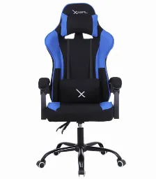 Silla Gamer Deportiva Xzeal Xz20 Ergonomica, Reclinable, Piston C3, Acero, Soporte Lumbar Azul/negro