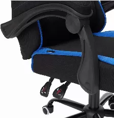 Silla Gamer Deportiva Xzeal Xz20 Ergonomica, Reclinable, Piston C3, Acero, Soporte Lumbar Azul/negro