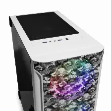 Gabinete Para Pc Yeyian Hollow 2500 Midi Tower, Ventana Lateral, Ventiladores Frontales 3x 140 Mm, Color Negro, Camuflaje, Blanco