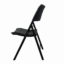Pack De 6 Sillas Plegables Modamob, Modelo Bosc, Reforzadas, Plastico Con Terminado Tipo Mimbre Color Negro