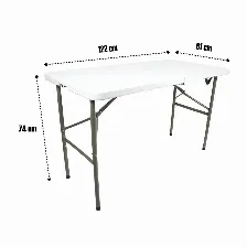Mesa Modamob Plegable, Modelo Flex Board, 1.22 Metros, Altura 74cm, Ancho 61cm, Color Blanco